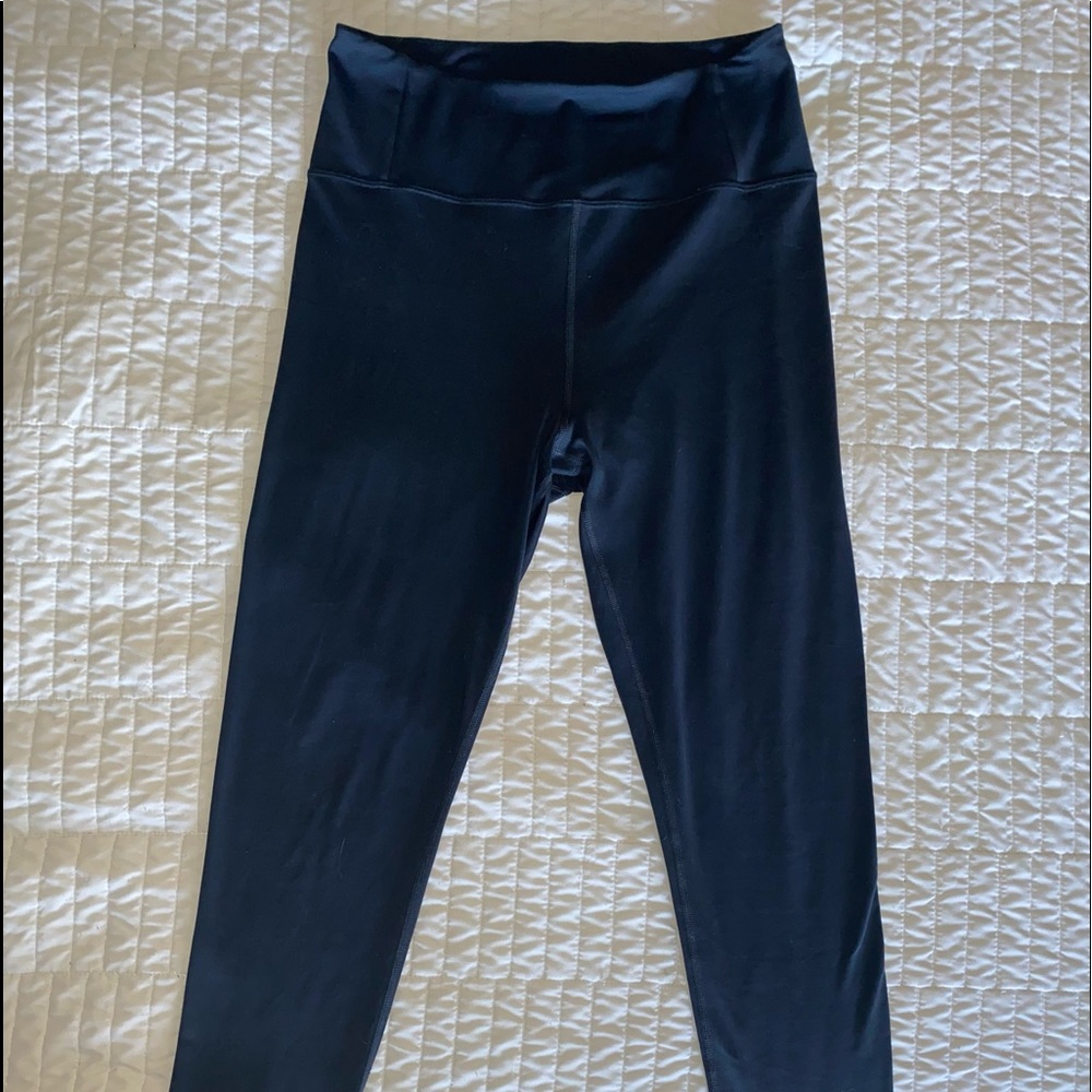 Girlfriend Collective navy full-length leggings XL